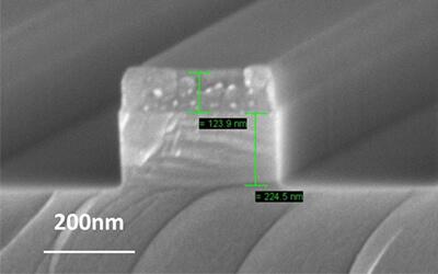 SOI波导冷蚀扫描电镜
