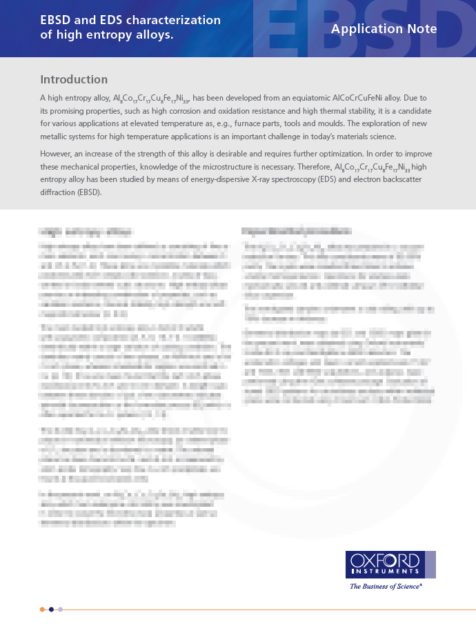 高熵合金的EBSD和EDS表征