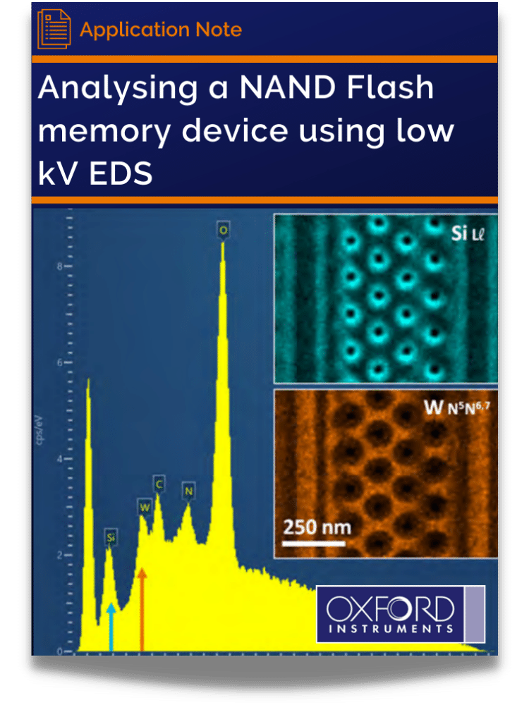 分析一种使用低kV EDS的NAND闪存设备